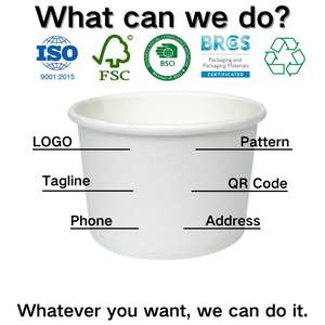 Recipiente desechable para vaso de papel Xiamen, tazón de 1 2 oz para Ketchup, helado, pastel, condimento, salsa, Ramekin Shot Souffle, muestra para servir - Product Image 3