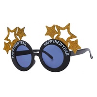Lunettes de soleil étoiles scintillantes pour le Nouvel An, accessoires amusants pour photos de réveillon, idéales pour les fêtes et décorations de festival
