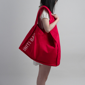 INITI Borsa a Tracolla in Tela dal Design Originale <span class=keywords><strong>con</strong></span> Manico Audace, Borse Tote in Tela alla Moda <span class=keywords><strong>con</strong></span> Logo Ricamato per Donne - Product Image 4