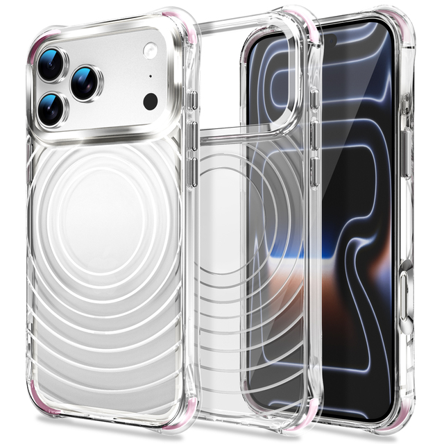 Wave Pattern Shockproof Luxury Design Phone Case 2 in 1 Shockproof TPU PC Cell Phone Cases for IPhone 17 16 Pro Max 15 14 16E