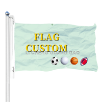Drapeau de bannière personnalisé de haute qualité 3x5 pieds pour basketball, football, rugby, baseball, idéal pour les fêtes, les sports, la décoration murale de jardin