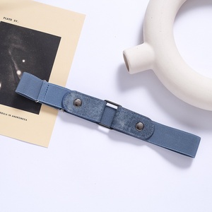 Venta al por mayor 3 CM de ancho cinturones elásticos para mujeres/hombres cinturón de tela <span class=keywords><strong>Invisible</strong></span> sin hebilla cinturón elástico para pantalones de mezclilla - Product Image 3