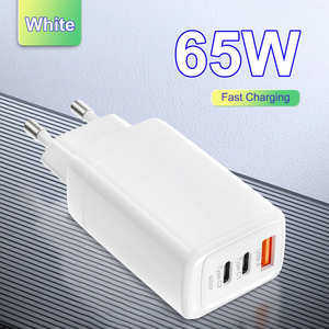 Colokan eu GaN adaptor daya <span class=keywords><strong>3</strong></span> in 1, adaptor daya Usb Tipe c multi ramping blok pengisi daya super cepat perjalanan pd65w pengisi daya ponsel - Product Image 3