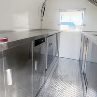 Remorque alimentaire mobile ronde et incurvée conforme aux normes australiennes, à essieu unique, conforme aux normes SAA et ADR, homologuée pour la circulation routière, fourgon de restauration