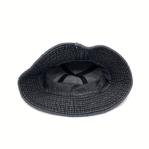 Vente en gros Chapeau seau en jean vieilli Vintage délavé personnalisé avec propre LOGO pour <span class=keywords><strong>femme</strong></span> Jean XXL noir - Product Image 5