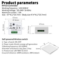 Interruptores de Control Remoto Autoalimentados AC85-240V para Iluminación Inteligente, Controlador WIFI Inteligente para Electrodomésticos Inteligentes