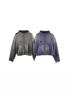 <span class=keywords><strong>Felpa</strong></span> con <span class=keywords><strong>Zip</strong></span> 100% Cotone Pesante per Uomo, Stile Vintage Y2K con Stampa Lettering, Personalizzabile, Casual Invernale Unisex - Product Image 4