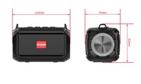   Enceinte portable étanche pour camping avec lumière LED RGB, subwoofer et sangle de transport pour fêtes en extérieur