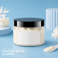 34 Pcs Pots cosmétiques en plastique PET de 8 oz avec couvercles à vis, étiquettes, anti-fuite, vides et rechargeables pour lotion, beurre corporel, baume à lèvres