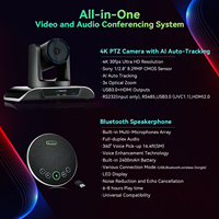 Caméra PTZ 4K à suivi automatique IA avec zoom optique 3X et kit microphone de conférence Bluetooth pour réunions Zoom et Teams