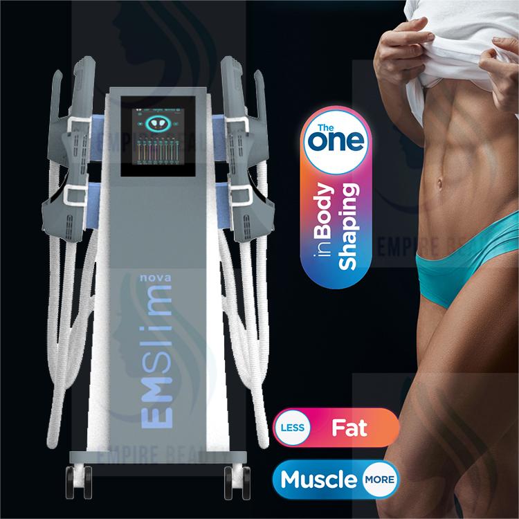 Emslim nova muscle training fat removal skin tightening with tesla hiemt ems rf heating energy 2 in 1