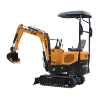 Mini-excavatrice diesel TAJIN TJ10 à chenilles étroites flexibles pour la rénovation des cours