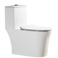Articles sanitaires modernes allongés en céramique blanche d'une seule pièce WC toilette à domicile pour hôtel
