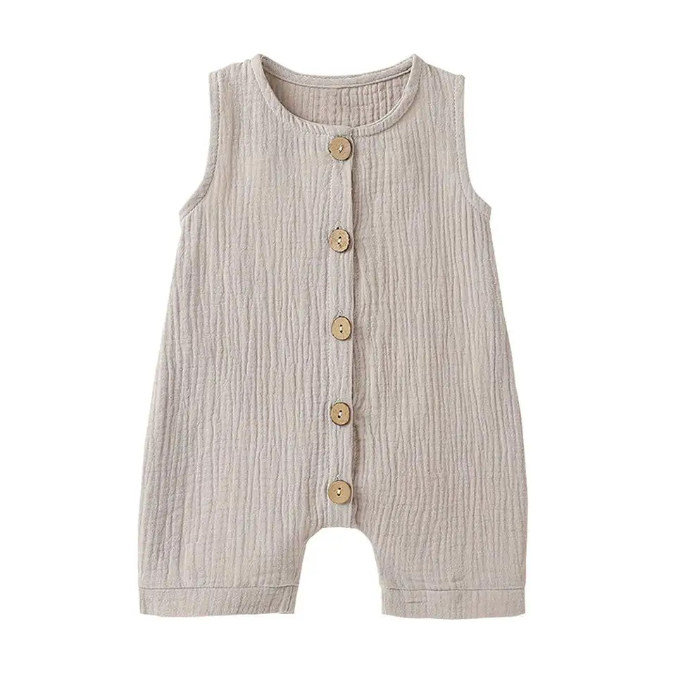 Muslin cotton baby clothes modest jumpsuits playsuits & bodysuits vest singlet romper