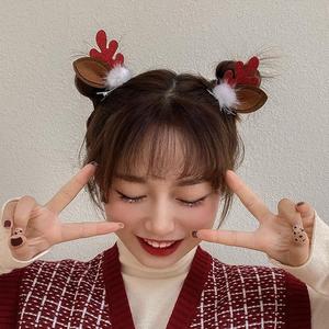 2 pz/set di natale fermagli per capelli per ragazze carino cervo orecchie per capelli per bambini corna di natale forcina per capelli accessori per capelli - Product Image 2