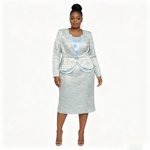 Tenues de Chorale Élégantes et Robes d'Église Geenlinm Fashion – Ensembles Trois Pièces Jupes et Robes Grandes Tailles de Haute Qualité - Product Image 2