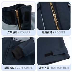 Conjunto de ropa de trabajo Kaipt, ropa de poliéster con múltiples bolsillos para reparación de máquinas, para taller, fábrica, de mediana edad, S160 a 5XL - Product Image 3