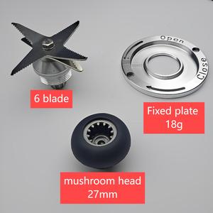 Pièces détachées pour mixeur commercial : Embrayage d'entraînement, petite lame à 6 pales avec plaque fixe et tête champignon pour pièces de mixeur - Product Image 2