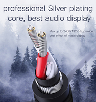 Câble audio tressé en nylon Yesido YAU14&15&16 de 1, 2 ou 3 mètres avec connecteurs jack 3,5 mm pour haut-parleur et prise auxiliaire 3,5 mm