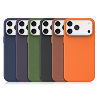 Étui de luxe tissé magnétique pour téléphone portable avec bouton IA et chargement sans fil pour iPhone 17 16 15 Pro Max