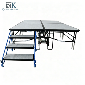 เวทีพับได้แบบพกพาพร้อมบันได  แท่นเวทีเคลื่อนที่สำหรับงานแต่งงาน - Product Image 6
