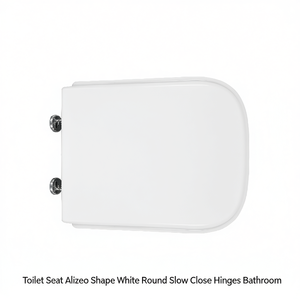 Asiento de Inodoro Aliseo, Redondo, Blanco, con Cierre Lento, para Baño - Product Image 3