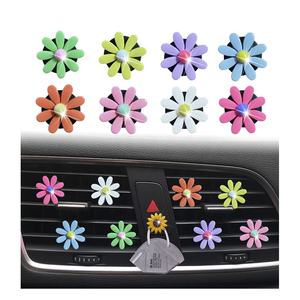 <span class=keywords><strong>Ambientadores</strong></span> de flores para coche para mujer, Clips de ventilación, decoración Interior de coche, adornos bonitos, accesorios de coche + girasol - Product Image 1