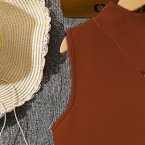 Robe sans manches à volants pour filles, élégante, pour enfants et adolescentes de 8 à 12 ans, robe de couleur bonbon - Product Image 6