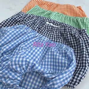 Copri Pannolino a Quadretti per Neonati, Copri Pannolino Unisex per Bambini, Copri Pannolino in Cotone Tessuto per Bimbi - Product Image 3