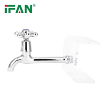 Robinet rotatif IFAN au design moderne, en alliage de zinc avec noyau en plastique, poignée triangulaire 1/2'' pour robinets et robinets à bec