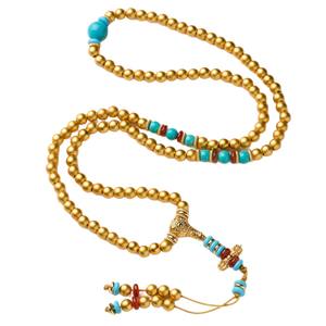 Bracelet en or antique turquoise de style YL Gold Shop 2025 avec quatre cercles, petit cadeau pour femme, haute qualité, bracelet à la main - Product Image 2