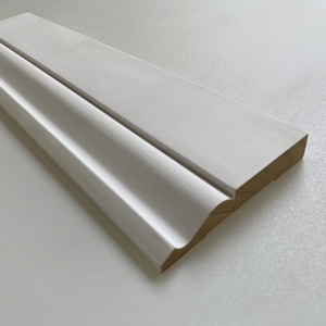 Plinthe Moderne pour Sol – Plusieurs Tailles Disponibles – Plinthe Blanche en Bois Massif – Moulure de Plinthe - Product Image 1