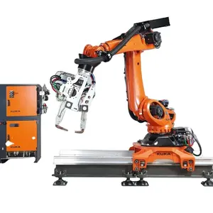 KUKA KR 20 R1810 Robotic Arm Industrial 1800mm Reach Handling Robot With Linear Guides Track And Gripper For Material Handling
