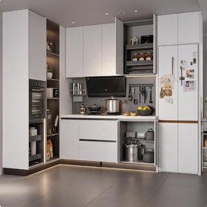 Modèle d'hôtel sur mesure de grande taille standard complet de haute qualité conceptions d'armoires de cuisine intelligentes de luxe pour les promoteurs immobiliers - Product Image 3