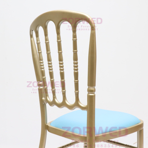 <span class=keywords><strong>Sillas</strong></span> <span class=keywords><strong>de</strong></span> banquete Napoleón <span class=keywords><strong>de</strong></span> metal y aluminio dorado para eventos, alquiler al por mayor <span class=keywords><strong>de</strong></span> muebles usados para hoteles, bodas y fiestas infantiles. - Product Image 6