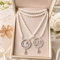 Collier ras du cou personnalisé en gros, fait sur mesure, avec perles, signe maçonnique, pour femmes