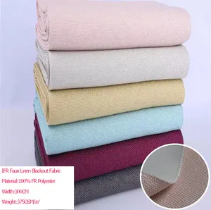 Inherent Fire Retardant Fabric Hospital Hotel Room Office Textile Fireproof Flame Retardant Resistant Blackout Curtain Fabric