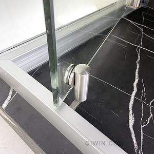 L-образная раздвижная дверь для душевой комнаты из нержавеющей стали с эффектом экономии пространства и буферизации в современном интеллектуальном стиле - Product Image 5