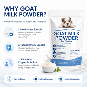 Leche de Cabra en Polvo Integral al por Mayor con Probióticos <span class=keywords><strong>para</strong></span> Cachorros y Mascotas Mayores, Baja en Lactosa, Nutrición Suave, Apoyo Inmunológico, Marca Privada - Product Image 2