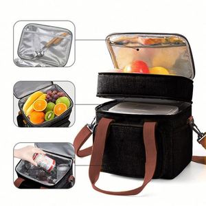 Sac à lunch isotherme pour adultes, hommes et femmes, réutilisable, grand format, pour le travail, le camping, les voyages, les pique-niques, bleu, promotion, cadeau - Product Image 1
