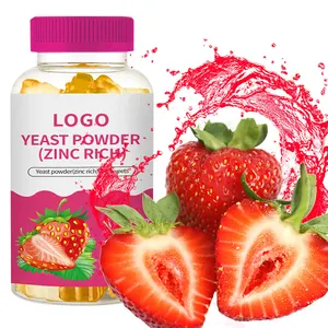 Custom Private Label Shape Halal Biotin Strawberry Flavor Advanced Hair Skin Nails Vitamin Gummies