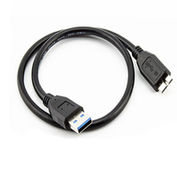 Kabel USB 3.0 Micro 5GBPS 0.3m Tipe A Male ke Micro B untuk Ponsel Android, Smartwatch, Kamera & Hard Drive
