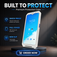 Komputer Genggam Tangguh PDA 4G Android 14 IP68 dengan Pemindai Barcode 1D/2D, Layar FHD+ 6.3 inci, CPU 8 Core 128MB