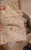 Broderie florale Mini valise boîte-cadeau tissu bébé mémoire vêtements emballage boîte enfant jouet souvenir stockage fermeture éclair sac pochette
