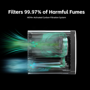 Extracteur de fumée XT150 à forte aspiration 150W, purificateur de fumée pour le travail sur ordinateur, imprimante 3D, élimine les odeurs, la fumée et la poussière - Product Image 3