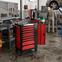 Armoire à outils personnalisable avec ensemble de 723 pièces, atelier mobile, armoire à 10 tiroirs, jeu complet de clés à douilles, chariot d'atelier pour réparation automobile