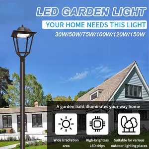 CE TVU <span class=keywords><strong>ETL</strong></span> Die Cast Nhôm Nhà Ở Ngoài Trời Bài Đầu Đèn Lồng <span class=keywords><strong>LED</strong></span> Vườn Ánh Sáng - Product Image 3