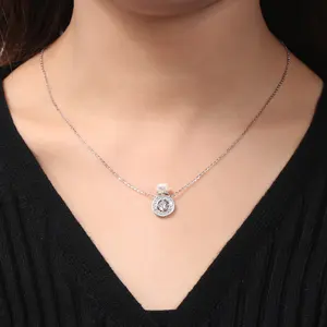 RINNTIN SN284 Fashion Custom jewelry for Women 925 Sterling Silver 4A CZ Perfume Pendant Necklace