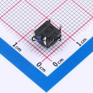 TS017-CBY1FH6.0 Tactile Switch Through hole-4P,6.2x6.2mm Switch Single Pole Single Throw Round Button 2.5N Through Hole - Product Image 2