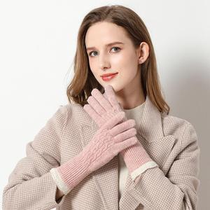 <span class=keywords><strong>Gants</strong></span> d'hiver tricotés chauds pour femmes, 100% <span class=keywords><strong>laine</strong></span> mérinos, Logo personnalisé, <span class=keywords><strong>gants</strong></span> de luxe en <span class=keywords><strong>laine</strong></span> tricotée - Product Image 2